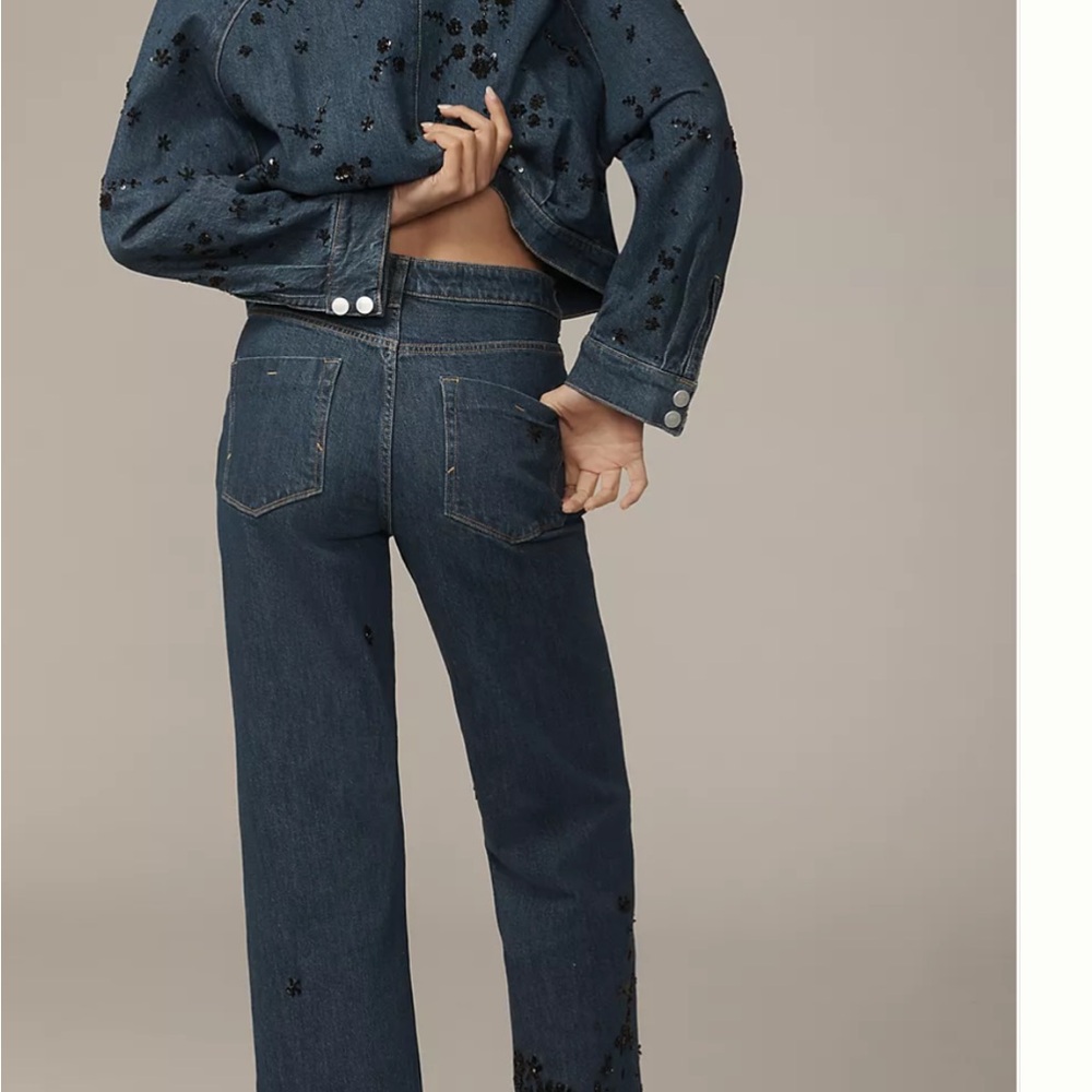 The Annie High-Rise Straight-Leg Jeans by Pilcro: Embellished Edition, size 28 - Picture 3 of 5